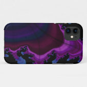 Blauwe en paarse ruimte fractale telefoonbehuizing Case-Mate iPhone case (Achterkant (horizontaal))