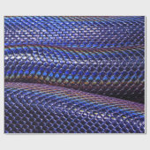 Blauwe en paarse snakeskin cadeaupapier (Vlak)