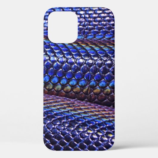 Blauwe en paarse snakeskin Case-Mate iPhone case (Achterkant)