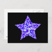 Blauwe en Paarse sterren Briefkaart (Voorkant / Achterkant)