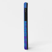 blauwe en paarse stippen Case-Mate iPhone case (Achterkant/links)