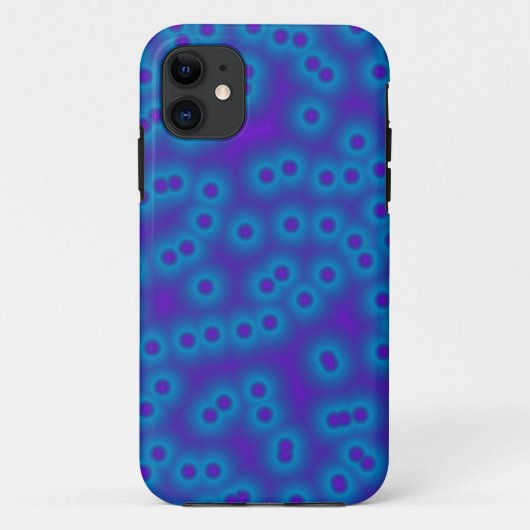 blauwe en paarse stippen Case-Mate iPhone case (Achterkant)