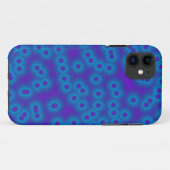 blauwe en paarse stippen Case-Mate iPhone case (Achterkant (horizontaal))