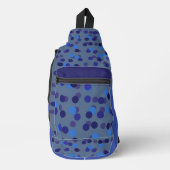 blauwe en paarse stippen sling bag (Voorkant)