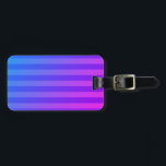 blauwe en Paarse strepen Bagagelabel<br><div class="desc">Bagagelabel  blauwe en Paarse strepen</div>