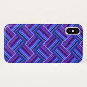 Blauwe en paarse strepen Case-Mate iPhone case (Achterkant (horizontaal))