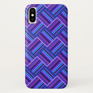 Blauwe en paarse strepen Case-Mate iPhone case