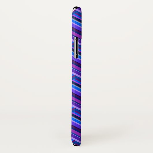 Blauwe en paarse strepen Case-Mate iPhone case (Achterkant / rechts)