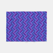 Blauwe en paarse strepen fleece deken (Voorkant (Horizontaal))