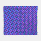 Blauwe en paarse strepen fleece deken (Voorkant (Horizontaal))