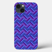 Blauwe en paarse strepen Hoesje-Mate iPhone cas Case-Mate iPhone Case (Achterkant)