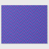 Blauwe en paarse strepen met dubbelweef cadeaupapier (Vlak)