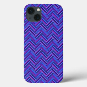 Blauwe en paarse strepen met dubbelweve Hoesje-Mat Case-Mate iPhone Case