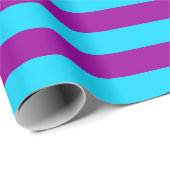 Blauwe en Paarse strepen ontwerp Cadeaupapier (Rol Hoek)