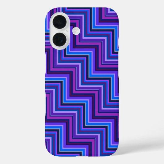 Blauwe en paarse strepen trap Case-Mate iPhone case (Achterkant)