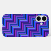 Blauwe en paarse strepen trap Case-Mate iPhone case (Achterkant (horizontaal))