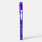 Blauwe en paarse strepen trap Case-Mate iPhone case (Achterkant / Links)