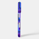 Blauwe en paarse strepen trap Case-Mate iPhone case (Achterkant / Rechts)