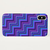 Blauwe en paarse strepen trappen Case-Mate iPhone case (Achterkant (horizontaal))