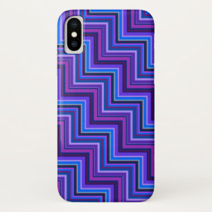 Blauwe en paarse strepen trappen Case-Mate iPhone case