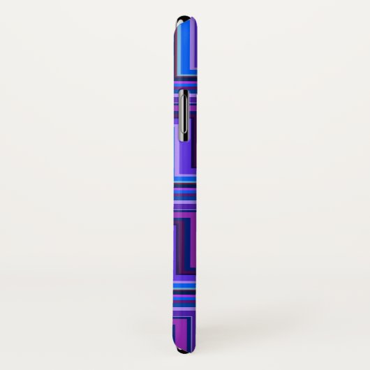 Blauwe en paarse strepen trappen Case-Mate iPhone case (Achterkant / rechts)