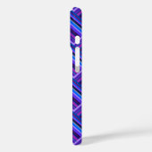 Blauwe en paarse strepen weven Case-Mate iPhone case (Achterkant / Links)