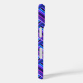 Blauwe en paarse strepen weven Case-Mate iPhone case (Achterkant / Rechts)