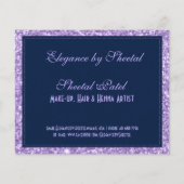 Blauwe en Paarse textuur afdrukken Flyer (Achterkant)