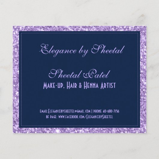 Blauwe en Paarse textuur afdrukken Flyer (Achterkant)