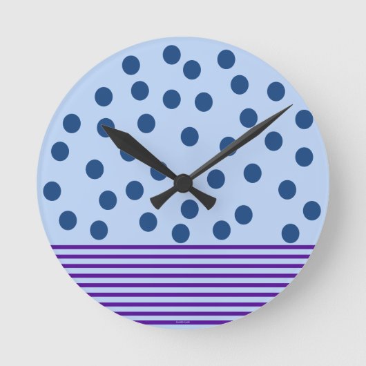 Blauwe en Paarse Tijd voor Fun Ronde Klok (Voorkant)