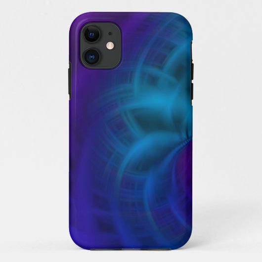 Blauwe en paarse uitstrijkjes Case-Mate iPhone case (Achterkant)