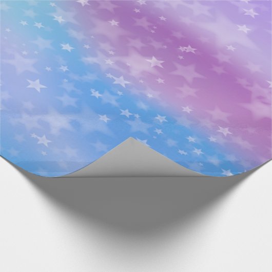 Blauwe en Paarse verloopachtergrond Cadeaupapier (Hoek)