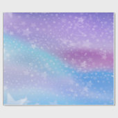 Blauwe en Paarse verloopachtergrond Cadeaupapier (Vlak)