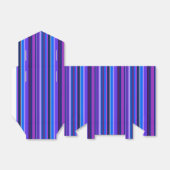 Blauwe en paarse verticale strepen bedankdoosjes (Uitgevouwen)
