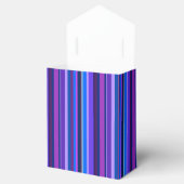 Blauwe en paarse verticale strepen bedankdoosjes (Geopend)