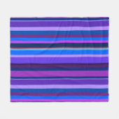 Blauwe en paarse verticale strepen fleece deken (Voorkant (Horizontaal))