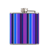 Blauwe en paarse verticale strepen heupfles (Achterkant)