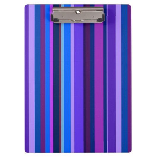 Blauwe en paarse verticale strepen klembord (Voorkant)