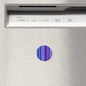 Blauwe en paarse verticale strepen magneet (Insitu (Vaatwasser))