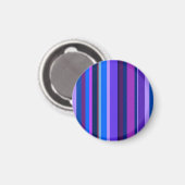 Blauwe en paarse verticale strepen magneet (Voorkant / Achterkant)