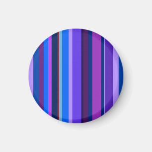 Blauwe en paarse verticale strepen magneet