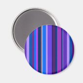 Blauwe en paarse verticale strepen magneet (Voorkant / Achterkant)