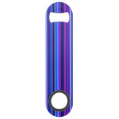 Blauwe en paarse verticale strepen speed flessenopener (Voorkant)