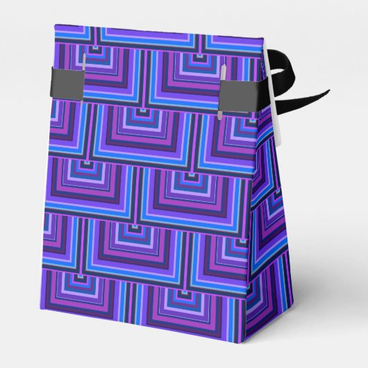 Blauwe en paarse vierkante schalen bedankdoosjes (Achterkant)