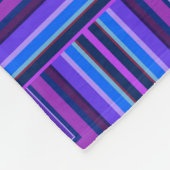 Blauwe en paarse vierkante schalen fleece deken (Hoek)