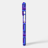 Blauwe en paarse vierkante schubben Case-Mate iPhone case (Achterkant / Links)