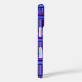 Blauwe en paarse vierkante schubben Case-Mate iPhone case (Achterkant / Rechts)