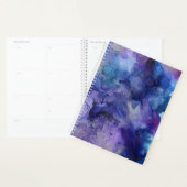 Blauwe en Paarse vloeibare Waterverf met een breuk Planner (Display)