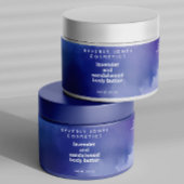 Blauwe en Paarse waterdichte wrap Around Jar Label Waterfles Etiket