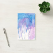 Blauwe en Paarse Waterverf | Blocnote Post-it® Notes (Kantoor)